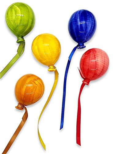Set di 5 Palloncini Decorati a Mano Le Ceramiche del Castello Nina Palomba - Set 1