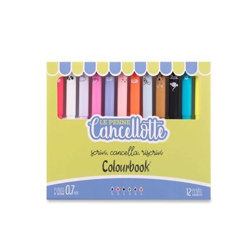 Colourbook Cancellotte - Set 12 Penne Gel Cancellabili Ricaricabili Colour Mix