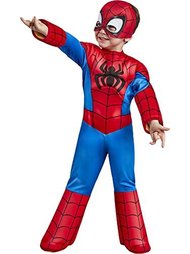 Rubie's Costume Spiderman Saf, Prescolare, Marvel, Avengers, Taglia S