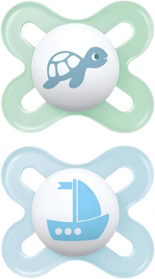 MAM Original Start Succhietto 0-2 Mesi (Set da 2) Verde/Azzurro