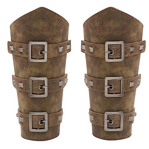 Guardie del braccio in finta pelle medievale