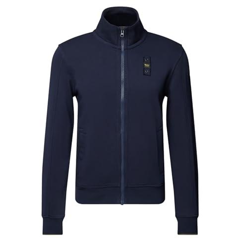 Blauer Felpa City Full Zip Uomo Misto Cotone Blu