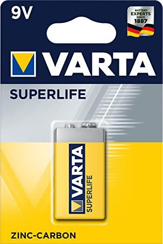 Varta Superlife 6F22/9V Batteria al Cloruro di Zinco
