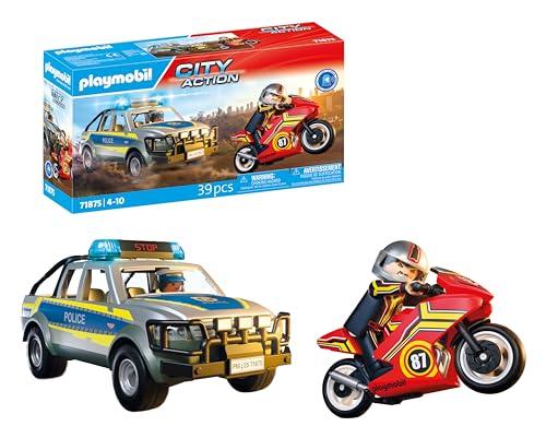 PLAYMOBIL Police Pick-Up Truck Pursuit: Set Inseguimento Polizia per Avventure Emozionanti