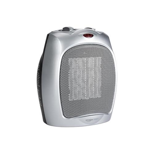 Amazon Basics Termoventilatore in Ceramica da 1800 Watt - Argento