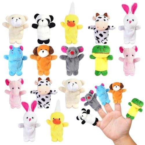 Ainiv 20pz Marionette da Dita Animali in Peluche per Bambini