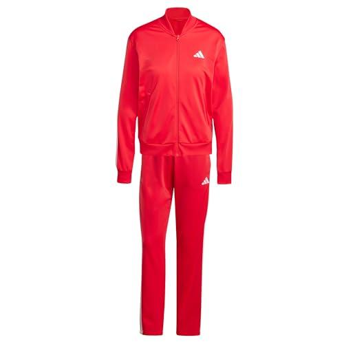 Adidas Essentials 3-Stripes Tracksuit Donna - Rubino/Bianco