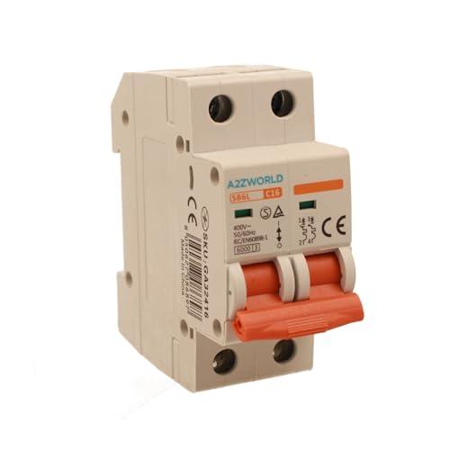 Interruttore Magnetotermico Bipolare 16A Curva C 6kA SB6L