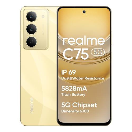 realme C75 5G Oro - Smartphone 8+256GB, Batteria 5828 mAh e Ricarica Rapida 45W