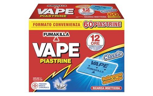 Vape Piastrine Classic, 60 Pezzi - Protezione Efficace Contro Zanzare Comuni e Tigre