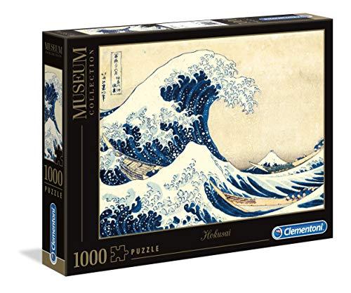 Clementoni - Puzzle 1000 Pezzi Arte per Adulti e Ragazzi, Museum Collection, Tema Hokusai La Grande Onda, Idea Regalo Uomo e Donna, Made in Italy, 70x50 cm, 39378