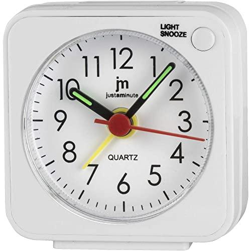 Lowell Justaminute JA7035 - Sveglia da tavolo al quarzo bianca