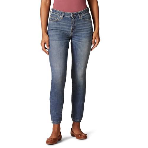 Amazon Essentials Jeans Curvy Aderenti a Vita Media Donna, Lavaggio Medio