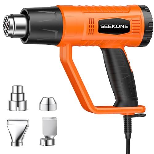SEEKONE Pistola ad Aria Calda Professionale 2000W con 4 Accessori