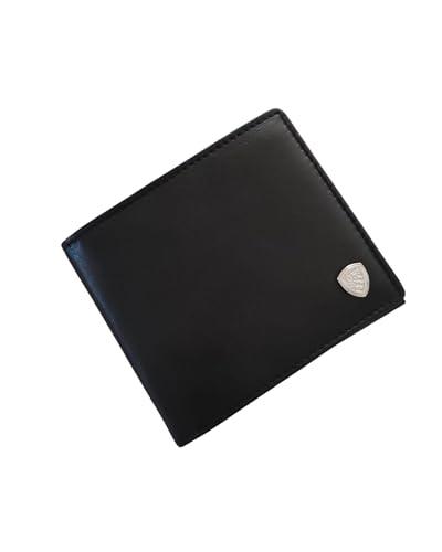 Blauer Portafoglio Cop Con Portamonete Uomo Pelle Nero