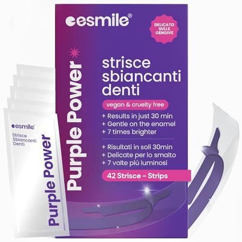 ESMILE 42 Strisce Sbiancanti Denti Professionali Viola