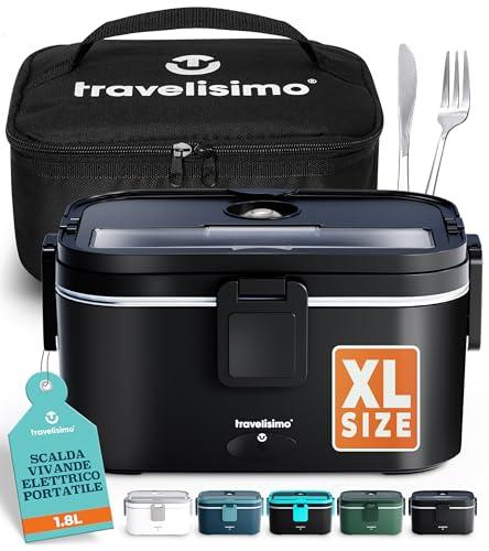 TRAVELISIMO Scaldavivande Elettrico Portatile Extra Grande 1,8L 80W
