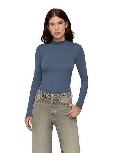 TERRANOVA Maglia Donna Lupetto a Costine - Blu Polvere
