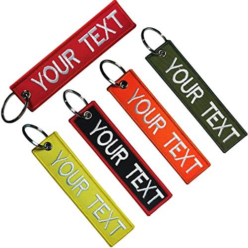 Portachiavi Personalizzato Moto Misscase: Ricamo con Testo Personalizzato