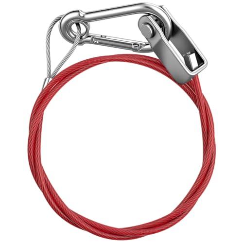 URAQT Cavo di Sicurezza per Rimorchio 1M con Moschettone