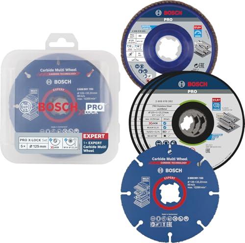 Bosch Professional Set 5 Dischi X-LOCK per Acciaio Inox e Metallo, Ø 125mm