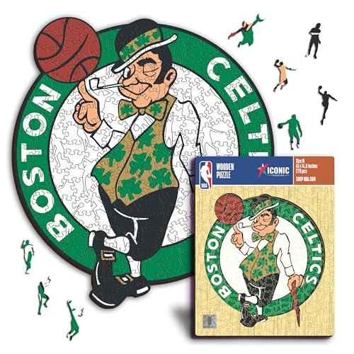 Iconic Puzzles - Boston Celtics, Logo, Puzzle di Legno NBA Ufficiale