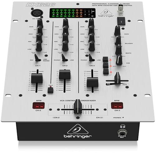 Behringer DX626 Mixer DJ professionale a 3 canali con contatore BPM e controllo VCA