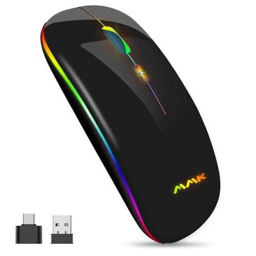 Mouse Wireless Bluetooth 5.0 Ricaricabile con LED RGB