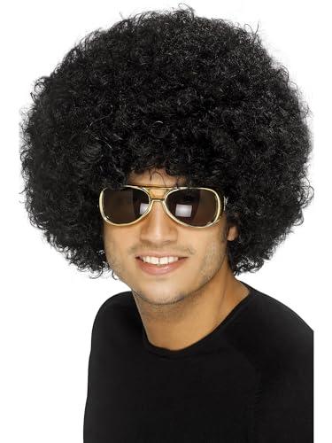 Smiffys Parrucca Afro Funky Anni '70 Nera