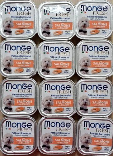 Monge Fresh Cane Salmone: 12 Vaschette Monoproteiche per il Benessere del Tuo Amico a Quattro Zampe