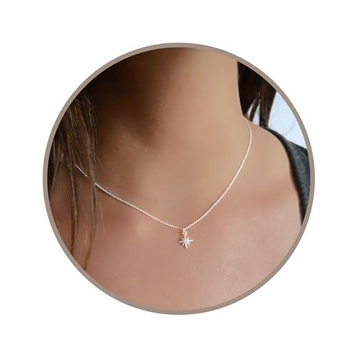 Annika Bella Collana Stella Polare Argento 925 e Zirconi