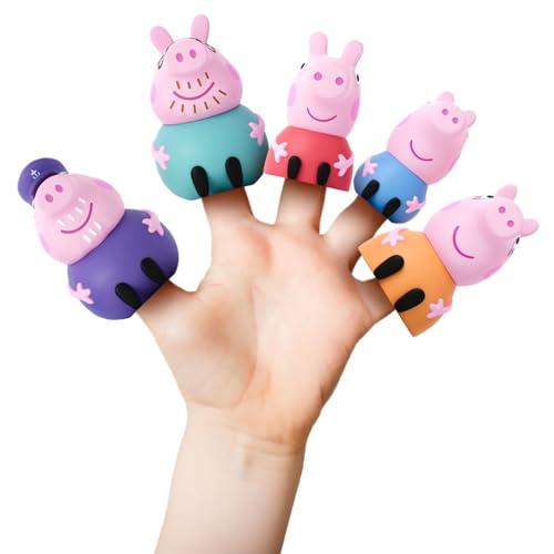 Peppa Pig - Set di 5 marionette da dito per il bagnetto
