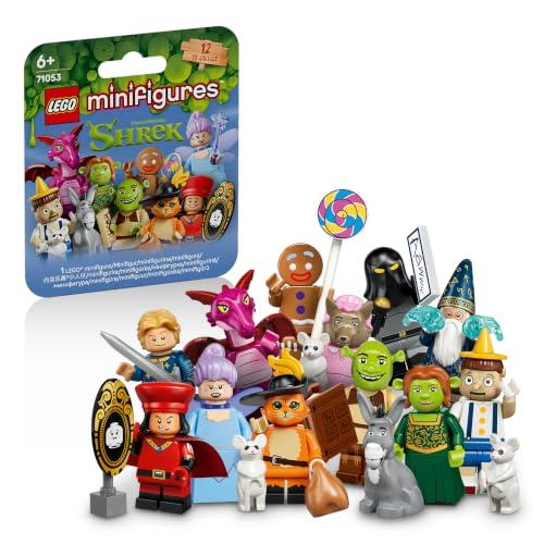 LEGO Minifigures Serie Shrek - Scatola a Sorpresa - Giocattolo con 1 di 12 Personaggi da Collezione tra cui: Fiona, Ciuchino e il Gatto con gli Stivali - Regalo per Bambini e Bambine da 6 Anni - 71053