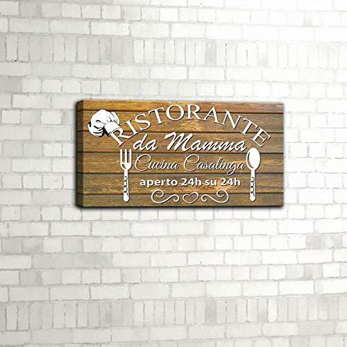 Quadro moderno cucina con frase dedicata alla mamma, quadro con scritte per arredare o da regalare