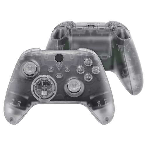 eXtremeRate Cover Custodia Grip Tasti Ricambio per Xbox Series X S Controller Copertura Pulsanti Tigger Analogici Grilletti per Xbox Series X S Joystick Model 1914-Trasparente