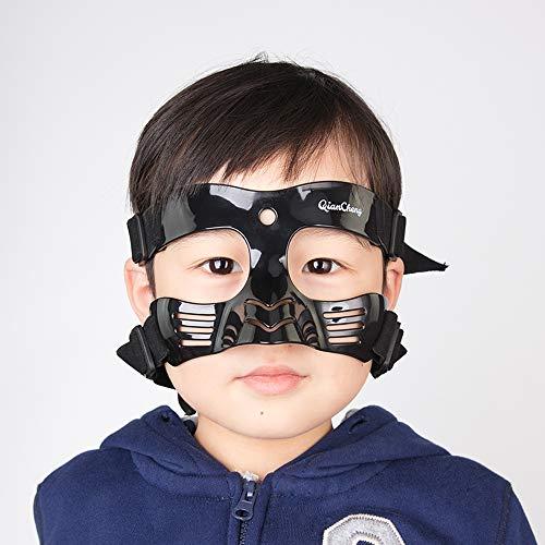 QianCheng Protezione Naso, Protezione Protettiva Nero Serie L5 con Imbottitura In Silicone (Media)