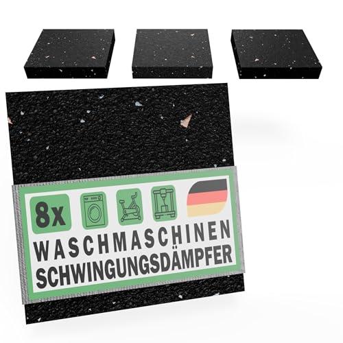 8 tappetini antivibrazioni per lavatrice, 90 x 90 x 15 mm, granulato di gomma riciclato, prodotto in Germania