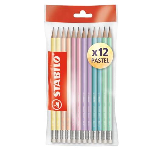 Matita Grafite Stabilo Swano Pastel - Eco Pack da 12 - Colori Assortiti