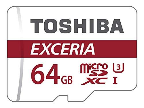 Toshiba Exceria M302 Scheda di Memoria microSDXC 64GB, 90MB/s, Classe 10, UHS-I, U3 + Adattatore, Nero
