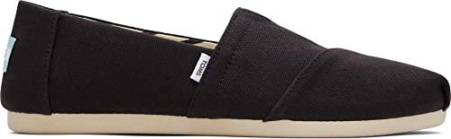 TOMS Alpargata Donna Black Wide Recycled Cotton Canvas