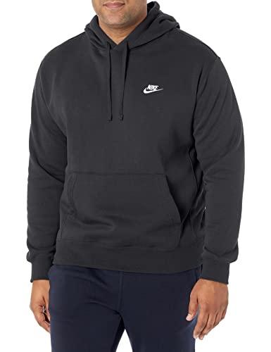 Nike Club Pullover BB Felpa con Cappuccio da Uomo Black/Black/White XXL