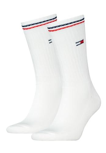 Tommy Hilfiger Crew Calzini Unisex Adulto Bianco 43-46