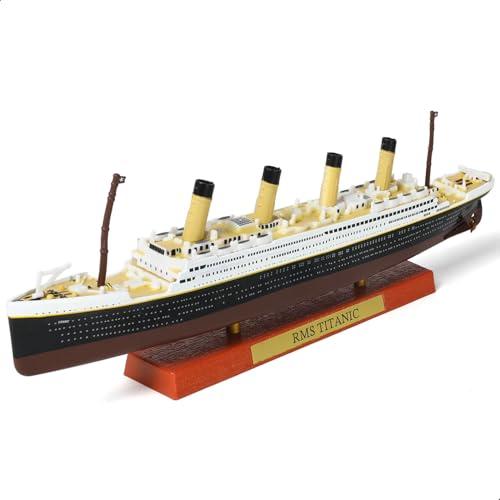 Modellino RMS Titanic 1:1250 in metallo pressofuso con base in legno