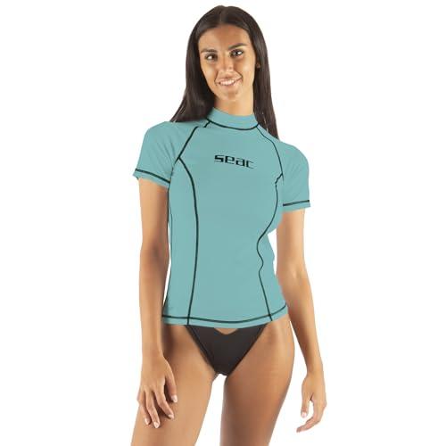 SEAC T-Sun Short Lady, Maglia Protettiva Rash Guard per Snorkeling e Nuoto Anti UV