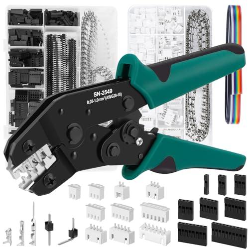 Kit Pinze Crimpatrici con Connettori Dupont e JST-XH, 1600 Pezzi