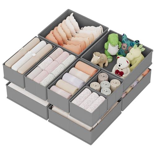 XIVIRACK Set di 10 Organizer per Cassetti Grigio