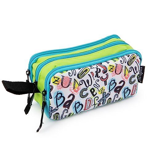 STARPLAST ASTUCCIO - 3 cerniere, 3 scomparti, grande capacità, multiuso, per uso scolastico, lavoro, università - DES LETTRES