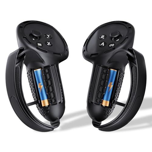 SUPERUS Coperture per Impugnature Controller Meta Quest 3S/Quest 3 con Apertura Batteria e Cinturino