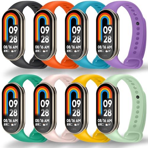 BANGTING 8 Pezzi Cinturino Compatibili con Xiaomi Mi Band 10/9/8