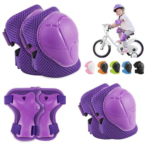 Set di Protezioni Skateboard Bambini 6-in-1 Viola